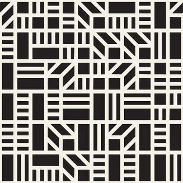 Vector seamless pattern. Mesh repeating texture. Linear grid with chaotic s.. 스톡 일러스트