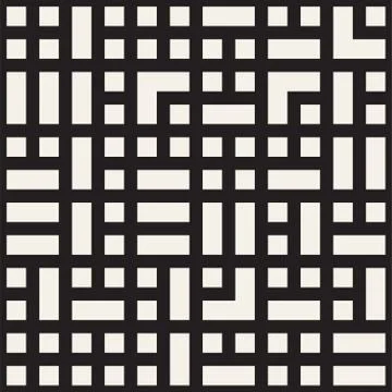 Vector seamless pattern. Mesh repeating texture. Linear grid with chaotic s.. Stock Illustration