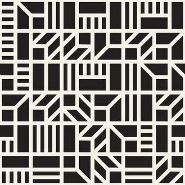 Vector seamless pattern. Mesh repeating texture. Linear grid with chaotic s.. イラスト素材