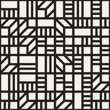 Vector seamless pattern. Mesh repeating texture. Linear grid with chaotic s.. イラスト素材