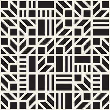 Vector seamless pattern. Mesh repeating texture. Linear grid with chaotic s.. Illustrazione stock