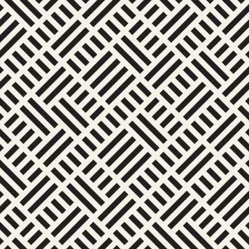 Vector seamless pattern. Mesh repeating texture. Linear grid with chaotic s.. Stock Illustration