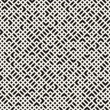 Vector seamless pattern. Mesh repeating texture. Linear grid with chaotic s.. Illustrazione stock