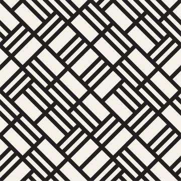 Vector seamless pattern. Mesh repeating texture. Linear grid with chaotic s.. イラスト素材