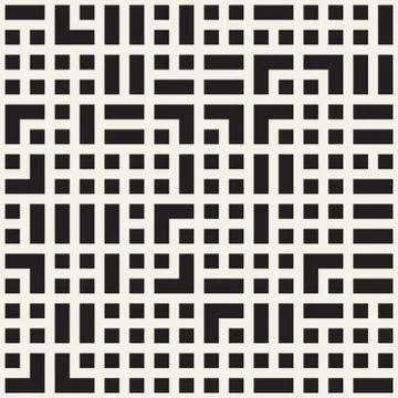 Vector seamless pattern. Mesh repeating texture. Linear grid with chaotic s.. Illustrazione stock