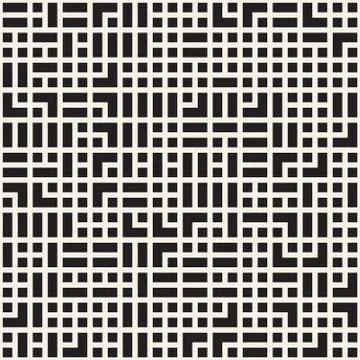 Vector seamless pattern. Mesh repeating texture. Linear grid with chaotic s.. Stock Illustration