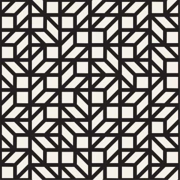 Vector seamless pattern. Mesh repeating texture. Linear grid with chaotic s.. 스톡 일러스트