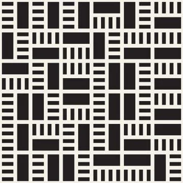 Vector seamless pattern. Mesh repeating texture. Linear grid with chaotic s.. 스톡 일러스트