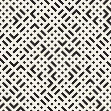 Vector seamless pattern. Mesh repeating texture. Linear grid with chaotic s.. Illustrazione stock