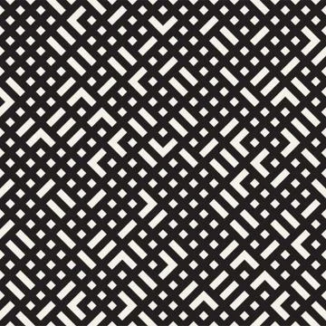 Vector seamless pattern. Mesh repeating texture. Linear grid with chaotic sha 스톡 일러스트