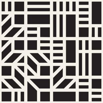 Vector seamless pattern. Mesh repeating texture. Linear grid with chaotic sha Stock Illustration