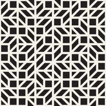 Vector seamless pattern. Mesh repeating texture. Linear grid with chaotic sha 스톡 일러스트