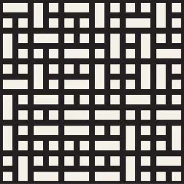 Vector seamless pattern. Mesh repeating texture. Linear grid with chaotic sha Stock Illustration