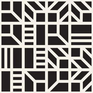 Vector seamless pattern. Mesh repeating texture. Linear grid with chaotic sha Stock Illustration