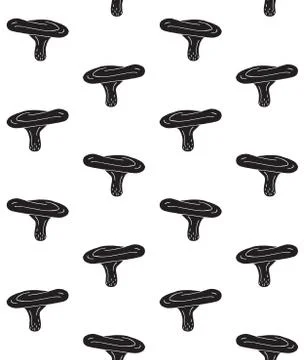 Vector seamless pattern of milk cap mushroom Stock Illustration