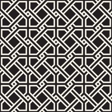 Vector seamless pattern. Modern abstract lattice design. Repeating geometric Stock Illustration