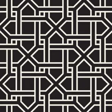 Vector seamless pattern. Modern abstract lattice design. Repeating geometric  Illustrazione stock