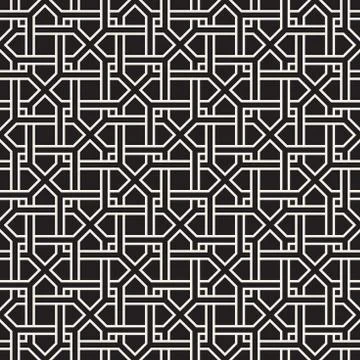 Vector seamless pattern. Modern abstract lattice design. Repeating geometric  イラスト素材