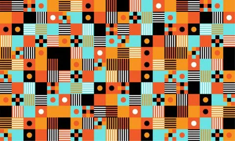 Vector Seamless pattern. Modern background, design, modern square with dot or Illustrazione stock