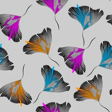 Vector seamless pattern. Modern floral texture. Stylish abstract background Stock Illustration