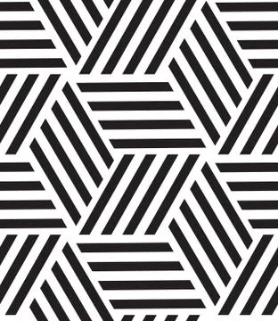 Vector seamless pattern. Modern stylish line, hexagon geometric background Stock Illustration