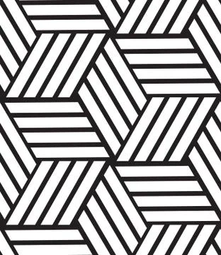 Vector seamless pattern. Modern stylish line, hexagon geometric background Stock Illustration