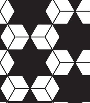 Vector seamless pattern. Modern stylish line, hexagon geometric background Illustrazione stock