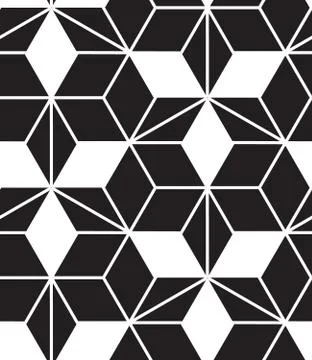 Vector seamless pattern. Modern stylish line, hexagon geometric background Stock Illustration