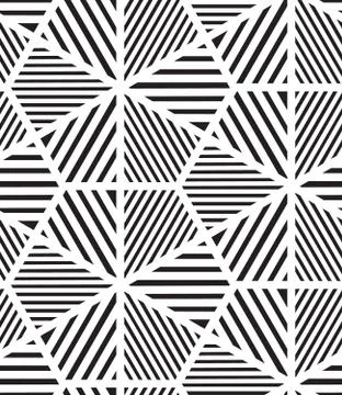 Vector seamless pattern. Modern stylish line, hexagon geometric background Stock Illustration