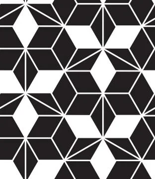 Vector seamless pattern. Modern stylish line, hexagon geometric Stock Illustration