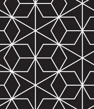 Vector seamless pattern. Modern stylish line, hexagon geometric Stock Illustration