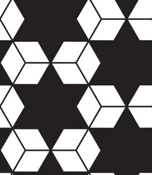 Vector seamless pattern. Modern stylish line, hexagon geometric Stock Illustration