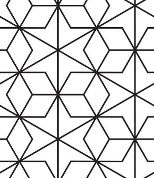 Vector seamless pattern. Modern stylish line, hexagon geometric Stock Illustration