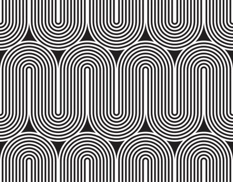 Vector seamless pattern. Modern stylish texture. Geometric striped ornament. Mon Stock-Illustration