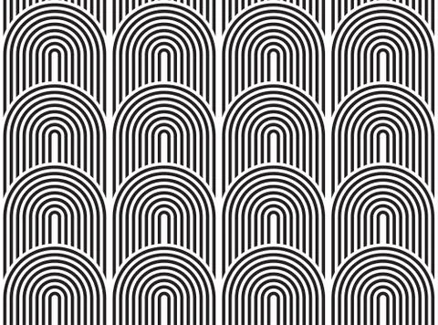 Vector seamless pattern. Modern stylish texture. Geometric striped ornament. Mon 스톡 일러스트