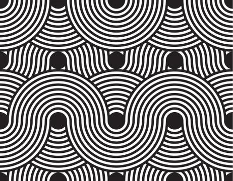 Vector seamless pattern. Modern stylish texture. Geometric striped ornament. Mon Stock-Illustration