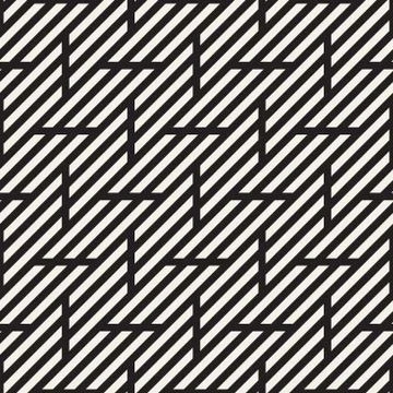 Vector Seamless Pattern. Modern Stylish Interlacing Lines Texture. Geometric Stock Illustration