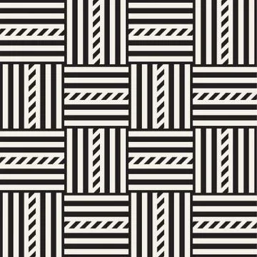 Vector Seamless Pattern. Modern Stylish Interlacing Lines Texture. Geometric Stock Illustration