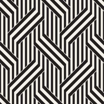 Vector Seamless Pattern. Modern Stylish Interlacing Lines Texture. Geometric Stock Illustration