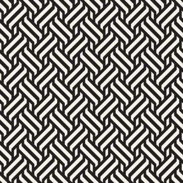 Vector Seamless Pattern. Modern Stylish Interlacing Lines Texture. Geometric Stock Illustration