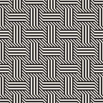 Vector Seamless Pattern. Modern Stylish Interlacing Lines Texture. Geometric Illustrazione stock