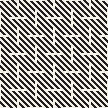 Vector Seamless Pattern. Modern Stylish Interlacing Lines Texture. Geometric Illustrazione stock