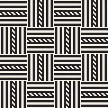 Vector Seamless Pattern. Modern Stylish Interlacing Lines Texture. Geometric 스톡 일러스트