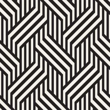Vector Seamless Pattern. Modern Stylish Interlacing Lines Texture. Geometric Stock Illustration