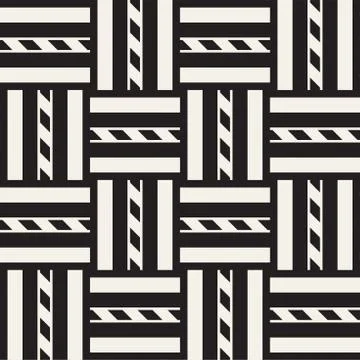 Vector Seamless Pattern. Modern Stylish Interlacing Lines Texture. Geometric Illustrazione stock