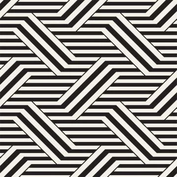 Vector Seamless Pattern. Modern Stylish Interlacing Lines Texture. Geometric Stock Illustration