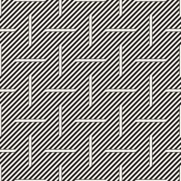 Vector Seamless Pattern. Modern Stylish Interlacing Lines Texture. Geometric Illustrazione stock