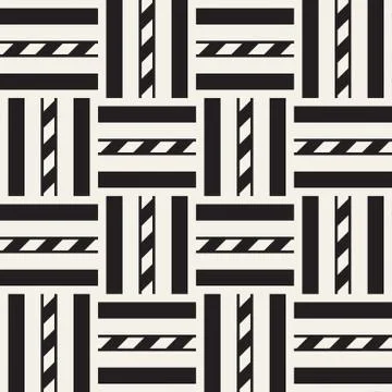 Vector Seamless Pattern. Modern Stylish Interlacing Lines Texture. Geometric Stock Illustration