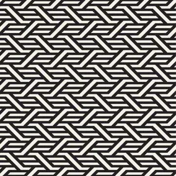 Vector Seamless Pattern. Modern Stylish Interlacing Lines Texture. Geometric Illustrazione stock