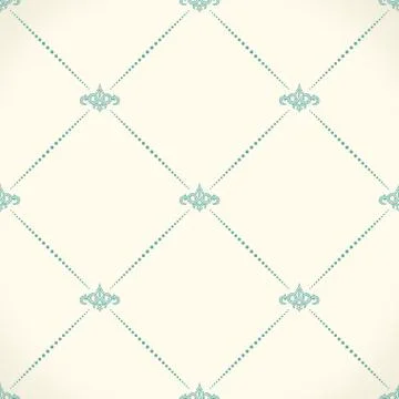 Vector seamless pattern. Modern stylish texture design in Victorian style Stock Illustration